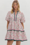 Pink Floral Dress