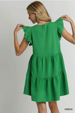 Kelly Green Jacquard Dress
