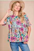 Floral Peplum Top