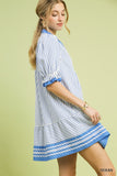 Blue Stripe Mini Dress