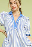 Blue Stripe Mini Dress