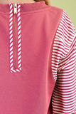Rose Stripe Puff Sleeve Top