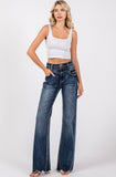 High Rise Wide Leg Flare Jeans