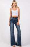 High Rise Wide Leg Flare Jeans