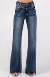 High Rise Wide Leg Flare Jeans