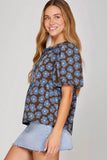 Brown Floral Top Plus