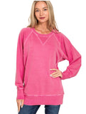 Hot Pink Pullover with Pockets