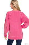 Hot Pink Pullover with Pockets