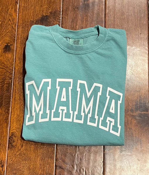 Mama Comfort Color Tees (Seafoam Green or Paprika)