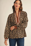 Leopard Print Vneck Top