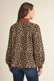 Leopard Print Vneck Top