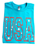 Teal USA Tee