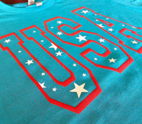 Teal USA Tee