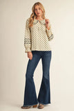 Ivory Polka Dot Peter Pan Collar Top