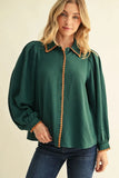 Forest Green Camel Trip Top