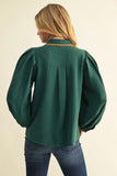 Forest Green Camel Trip Top