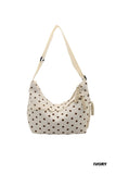 Ivory Polka Dot Hobo Purse