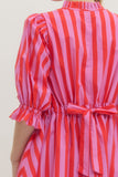 Pink and Coral Stripe Dress