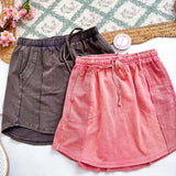 Umgee Acidwash Skirt (Black or Pink)
