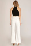 White High Rise Bootcut Jeans