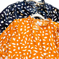 Black or Orange Animal Print Top