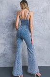 Denim Flared Jumpsuit