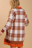 Umgee Camel Plaid Cardigan