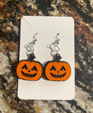 Jack O’Lantern, Ghost, and Spider Web Earrings