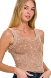 Zenana Washed Bralette/Cami in 4 Color Options