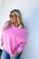Pink Vintage Mineral Wash Sweatshirt