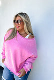 Pink Vintage Mineral Wash Sweatshirt