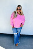 Pink Vintage Mineral Wash Sweatshirt