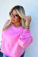 Pink Vintage Mineral Wash Sweatshirt