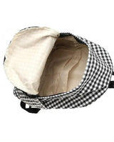 Black Coquette Bow Checkered Backpack