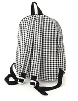 Black Coquette Bow Checkered Backpack