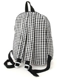 Black Coquette Bow Checkered Backpack