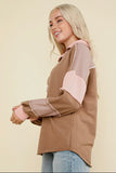 Mocha Pink Stripe Pullover