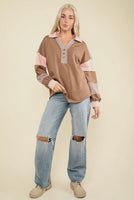 Mocha Pink Stripe Pullover