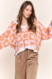 Pink Orange Blossom Sweater