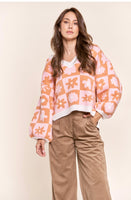 Pink Orange Blossom Sweater