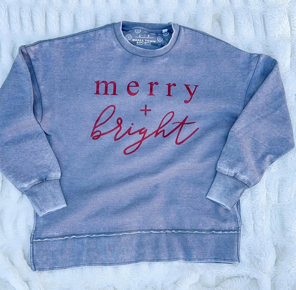 Vintage Grey Merry Sweatshirt