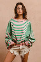 Emerald Stripe Pullover