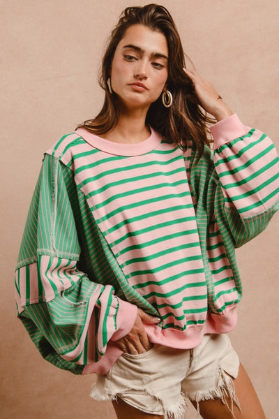 Emerald Stripe Pullover