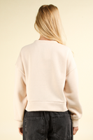 Ivory Knit Detail Pullover