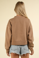 Mocha Knit Detail Pullover