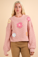 Blush Daisy Sweater