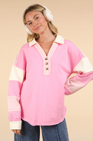 Pink Stripe Pullover