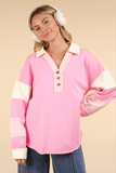 Pink Stripe Pullover