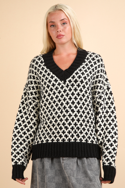 Black and White Pattern Sweater