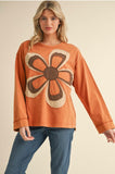 Toffee Daisy Patch Top